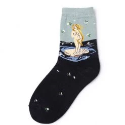 Boogzel Apparel 2.0 Birth Of Venus Botticelli Socks COTTAGECORE / ARTSY