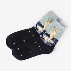 Boogzel Apparel 2.0 Birth Of Venus Botticelli Socks COTTAGECORE / ARTSY