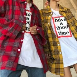 Boogzel Apparel 90s & VINTAGE 90s Kids Shirt In Plaid Check