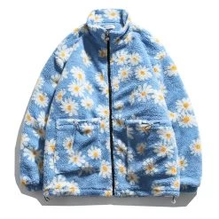 Boogzel Apparel Daisy Fuzzy Jacket GRUNGE CLOTHES