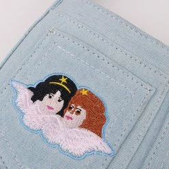 Boogzel Apparel Angel Embroidery Baguette Bag
