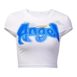 Boogzel Apparel Y2K OUTFITS Angel Cropped Tee
