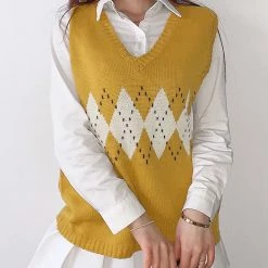 Boogzel Apparel Argyle Sweater Vest