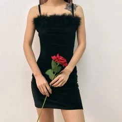 Boogzel Apparel Babe Furry Dress Y2K OUTFITS