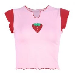 Boogzel Apparel Baby Strawberry Tee Y2K OUTFITS
