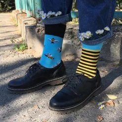 Boogzel Apparel Bee Mismatched Socks GRUNGE CLOTHES