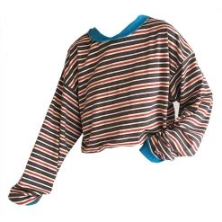 Boogzel Apparel GRUNGE CLOTHES Break Away Striped Sweatshirt