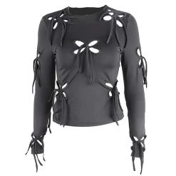 Boogzel Apparel Butterfly Cut Out Top BUTTERFLY AESTHETIC