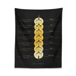 Boogzel Apparel DRESSED FOR SPACE Chakra Wall Tapestry