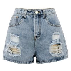Boogzel Apparel Chamomile Embroidered Denim Shorts