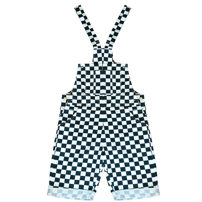 Boogzel Apparel Checker Short Dungarees CHECKER AESTHETIC 1 Boogzel Apparel Checker Short Dungarees CHECKER AESTHETIC