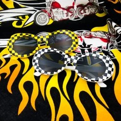 Boogzel Apparel Checkered Cobain Sunglasses