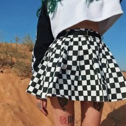 Boogzel Apparel Checkered Mini Skirt