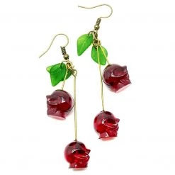 Boogzel Apparel Cherry Skulls Earrings