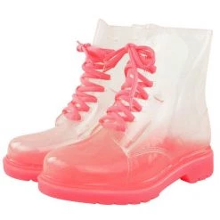 Boogzel Apparel Shoes Clear Lace Up Boots