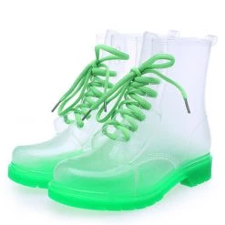Boogzel Apparel Shoes Clear Lace Up Boots