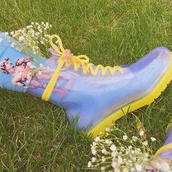 Boogzel Apparel Shoes Clear Lace Up Boots