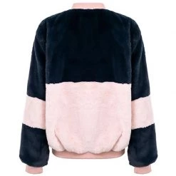 Boogzel Apparel Color Block Fuzzy Jacket Clothing