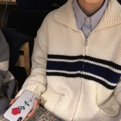 Boogzel Apparel GRUNGE CLOTHES Cozy Days Zip Up Jumper