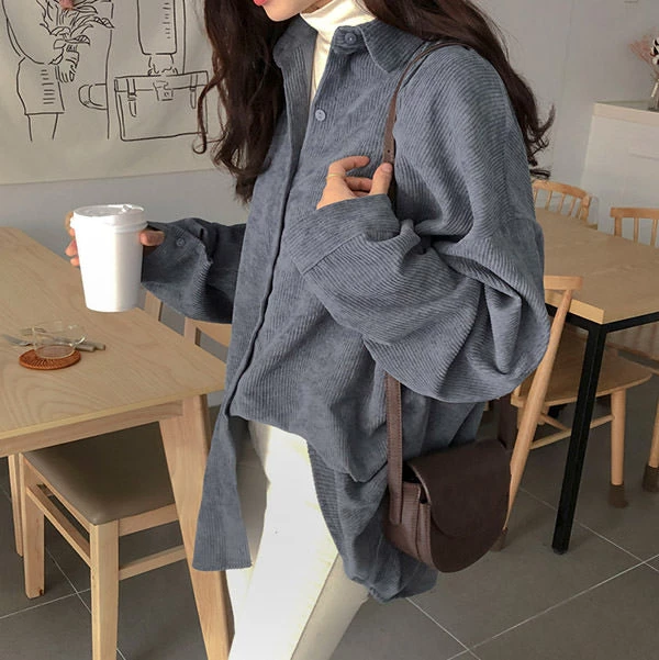 Boogzel Apparel Cozy Up Cord Shirt SOFT GIRL OUTFITS 4 Boogzel Apparel Cozy Up Cord Shirt SOFT GIRL OUTFITS