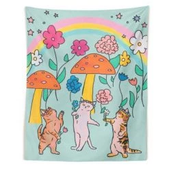 Boogzel Apparel Home Decor Dancing Cats Wall Tapestry