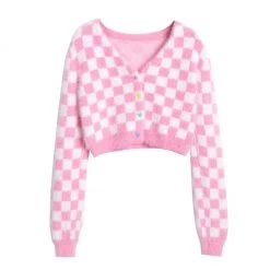 Boogzel Apparel Daydream Checkered Cardigan