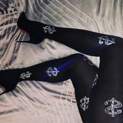 Boogzel Apparel Made Of Money Rhinestone Tights
