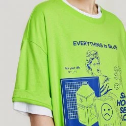 Boogzel Apparel Everything Is Blue Tee AESTHETIC CLOTHES