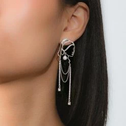 Boogzel Apparel Girl With A Pearl Outline Earrings COTTAGECORE / ARTSY