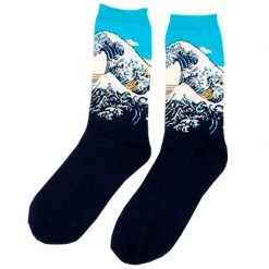 Boogzel Apparel COTTAGECORE / ARTSY Great Wave Off Kanagawa Socks