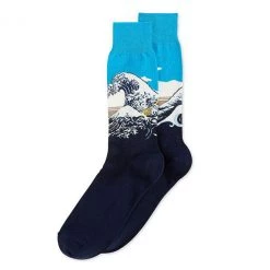 Boogzel Apparel COTTAGECORE / ARTSY Great Wave Off Kanagawa Socks