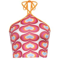 Boogzel Apparel Y2K OUTFITS Heart Halter Top