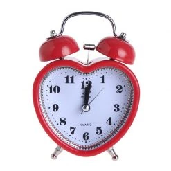 Boogzel Apparel Heart Twin Bell Alarm Clock