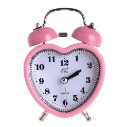 Boogzel Apparel Heart Twin Bell Alarm Clock
