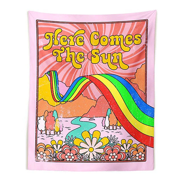 Boogzel Apparel Here Comes The Sun Tapesrty OVER THE RAINBOW 1 Boogzel Apparel Here Comes The Sun Tapesrty OVER THE RAINBOW