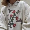 Boogzel Apparel Hummingbird Vintage Sweatshirt COTTAGECORE / ARTSY