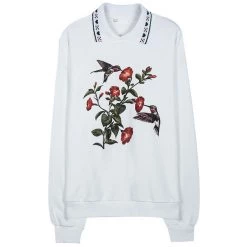 Boogzel Apparel Hummingbird Vintage Sweatshirt COTTAGECORE / ARTSY