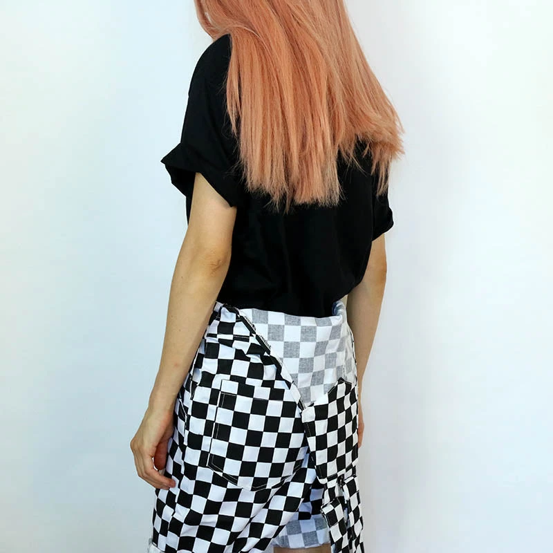 Boogzel Apparel Checker Short Dungarees CHECKER AESTHETIC 5 Boogzel Apparel Checker Short Dungarees CHECKER AESTHETIC