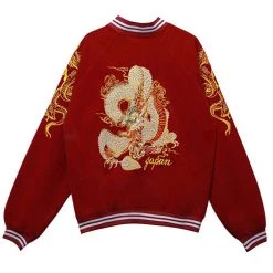 Boogzel Apparel Clothing Japanese Dragon Bomber Jacket