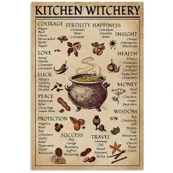 Boogzel Apparel Kitchen Witchery Vintage Poster Home Decor