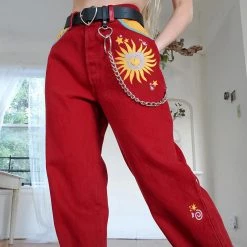 Boogzel Apparel DRESSED FOR SPACE Le Soleil High Waisted Trousers