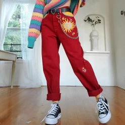 Boogzel Apparel DRESSED FOR SPACE Le Soleil High Waisted Trousers