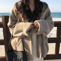 Boogzel Apparel AESTHETIC CLOTHES Lounge Knitted Hoodie