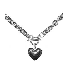 Boogzel Apparel GRUNGE CLOTHES Love Bites Heart Necklace
