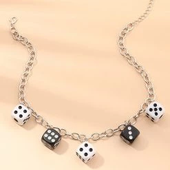 Boogzel Apparel Lucky Roll Dice Necklace GRUNGE CLOTHES