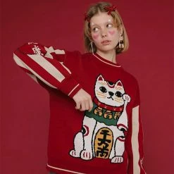 Boogzel Apparel Maneki Neko Sweater