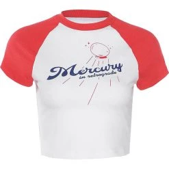 Boogzel Apparel DRESSED FOR SPACE Mercury In Retrograde Crop Top