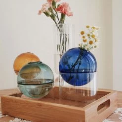 Boogzel Apparel Mini Spherical Glass Vase Home Decor