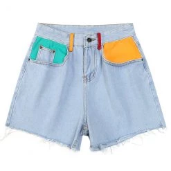 Boogzel Apparel Artsy Denim Shorts GRUNGE CLOTHES