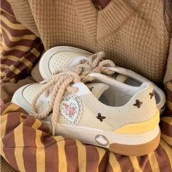 Boogzel Apparel Light Academia Aesthetic Sneakers COTTAGECORE / ARTSY